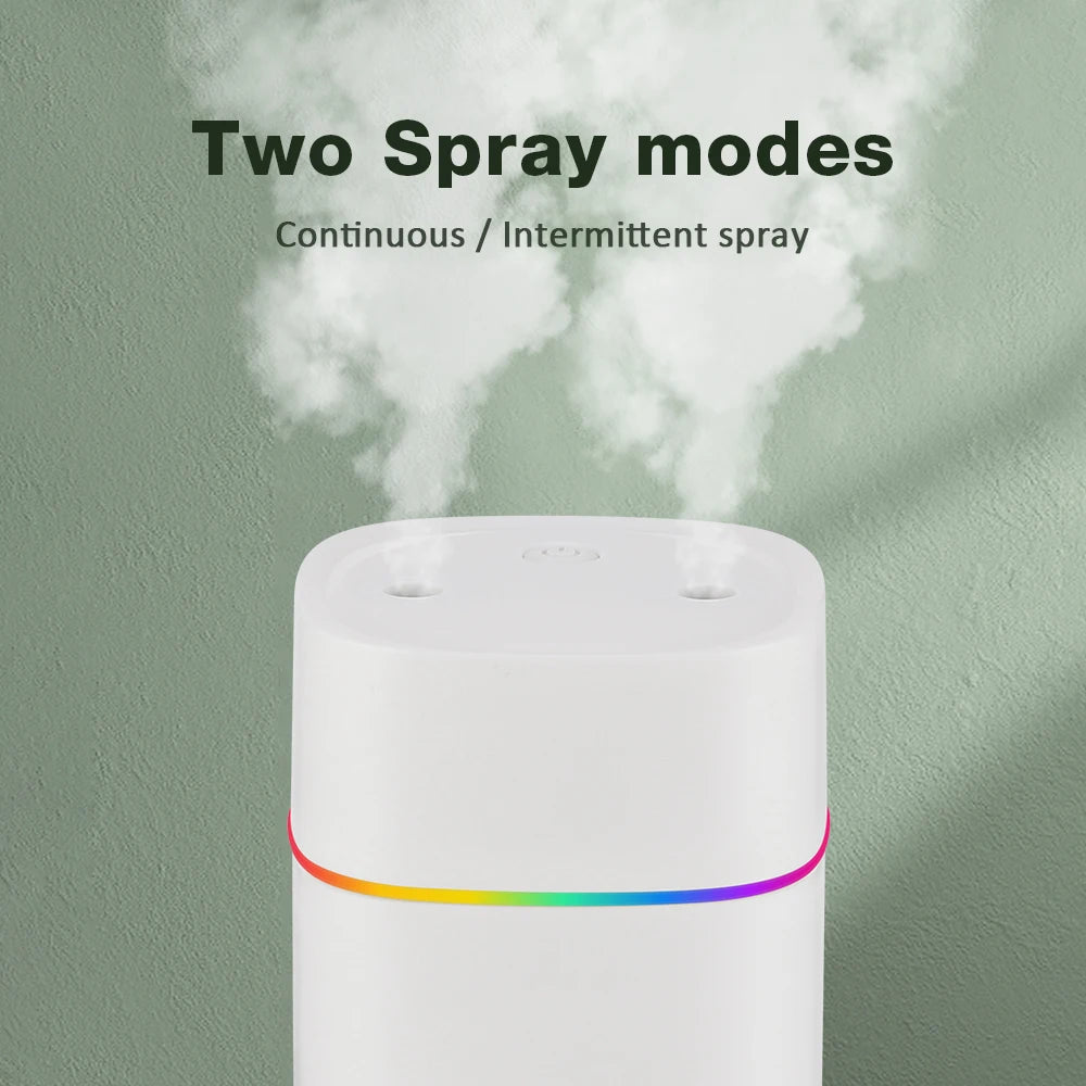 USB  Mist Sprayer  600ml  Air Humidifier Aroma Oil Diffuser Colorful Night Light
