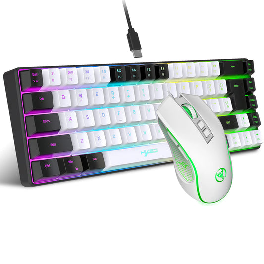 2024 mechanical feel keyboard compact RGB  gaming mouse and keyboard combos for pc gaming